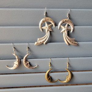 Love you to the Moon - Dangle Earrings